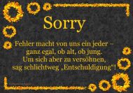 Sorry - Entschuldigung - Verzeihung