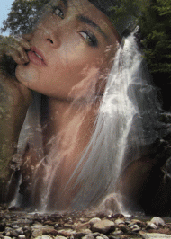 Frau Wasserfall Animation