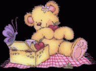 Teddybär Schmetterling animiert